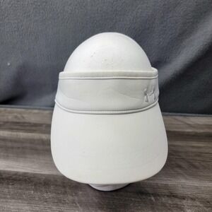 Under Armour Hat Visor Womens One Size White Microfiber Adjustable Sports Golf
